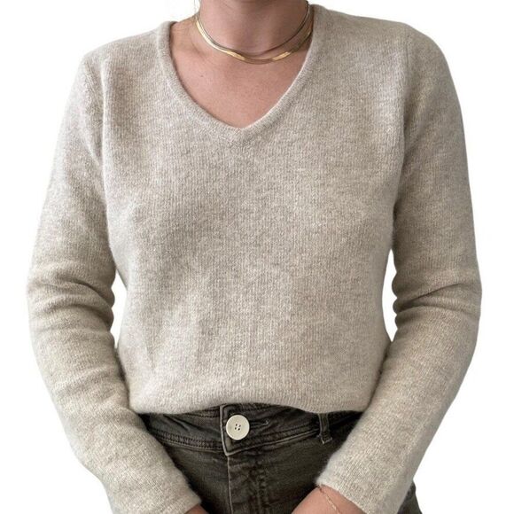 Vintage 1990s Womens Carole Little Angora Wool Blend Fluffy Fuzzy Soft Sweater - Picture 1 of 7